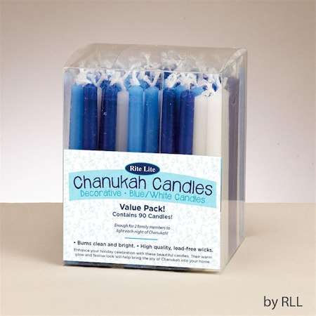 Eyecatcher Chanukah Candles Value Pack - Blue & White EY3732626